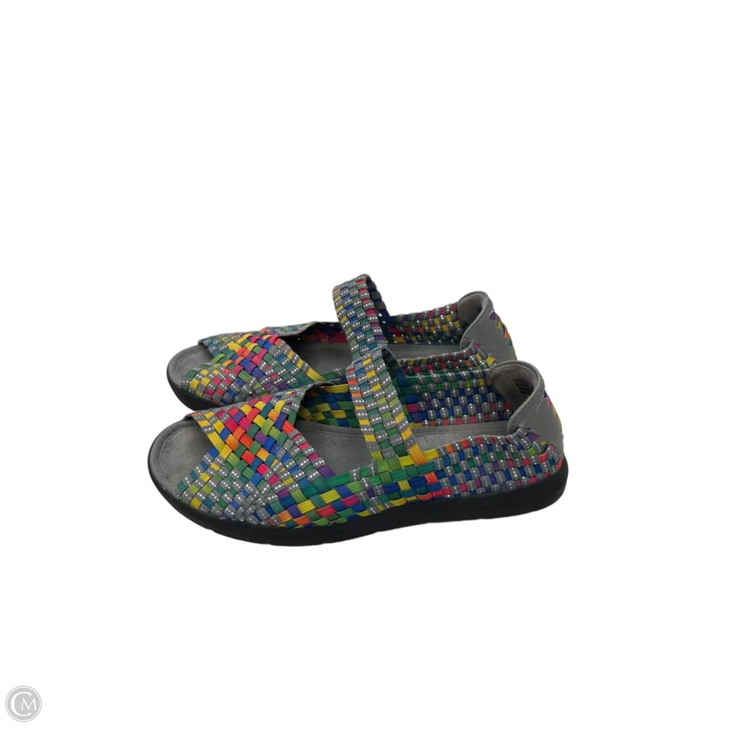 Sandals Flats By Bare Traps In Rainbow Print, Size: 7