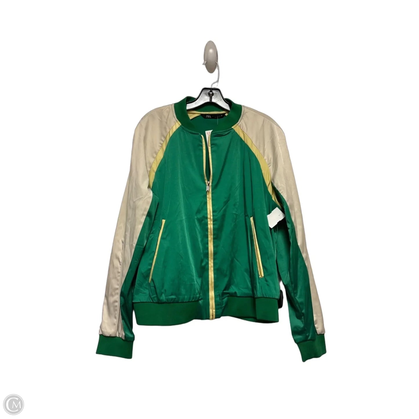 Jacket Other By Zara In Green & White, Size: Xl