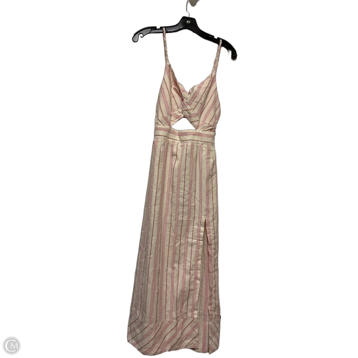 Dress Casual Midi By Clothes Mentor In Cream & Pink, Size: Xs