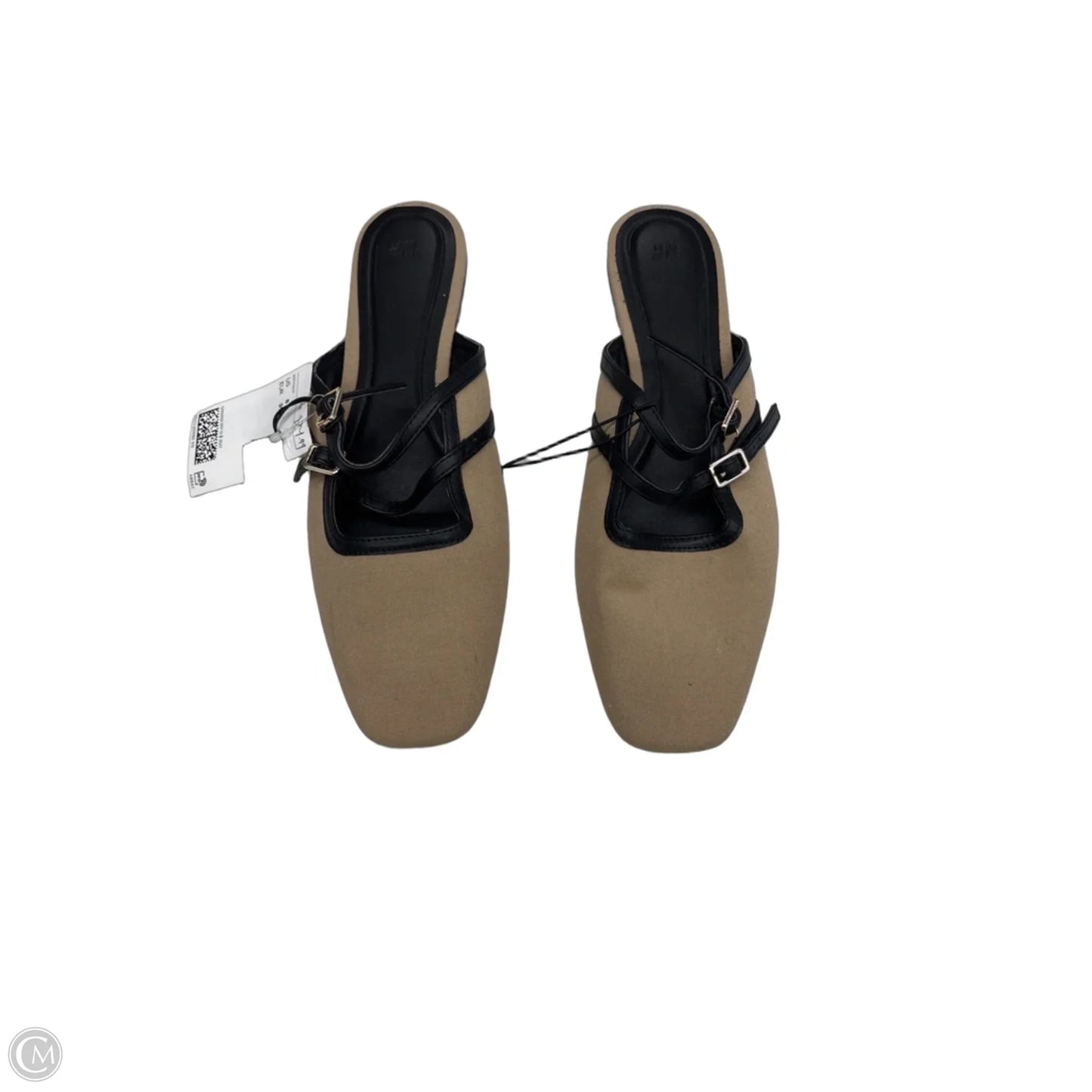 Sandals Flats By H&m In Black & Tan, Size: 8