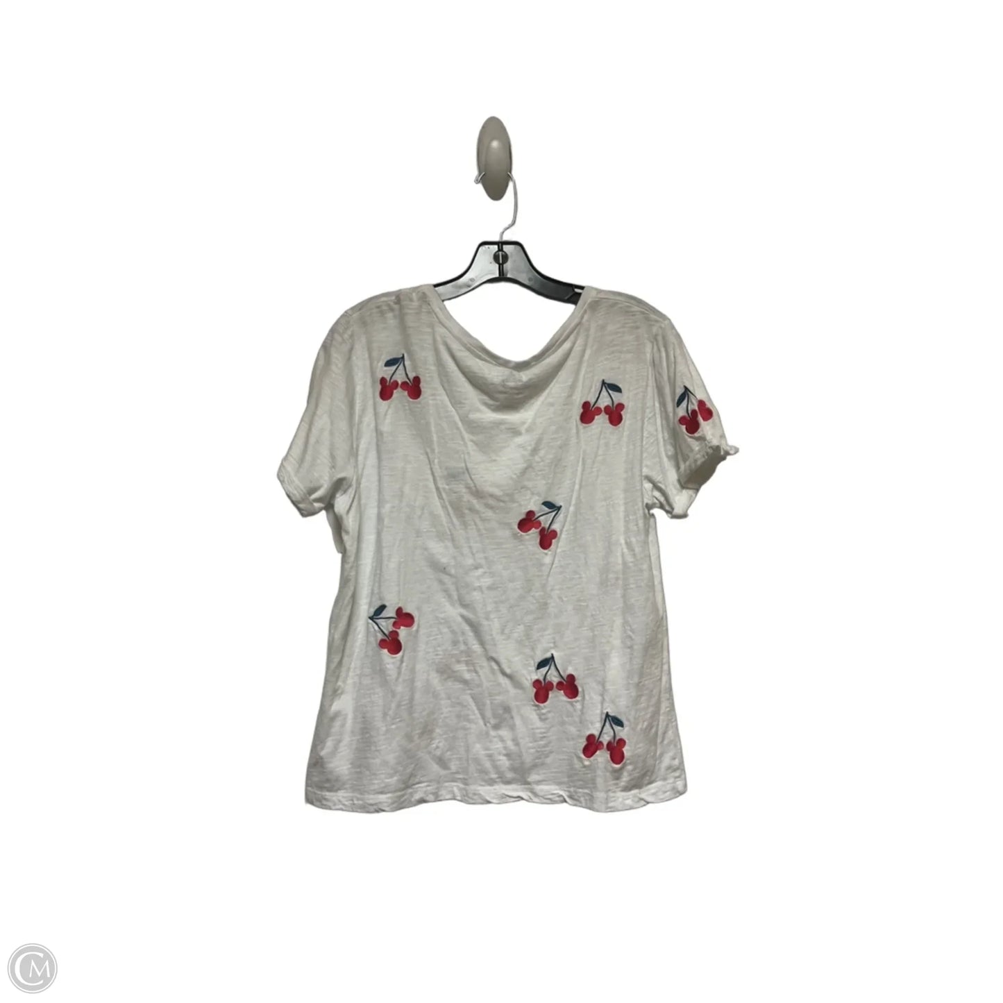 Top Short Sleeve By Disney Store In Red & White, Size: L