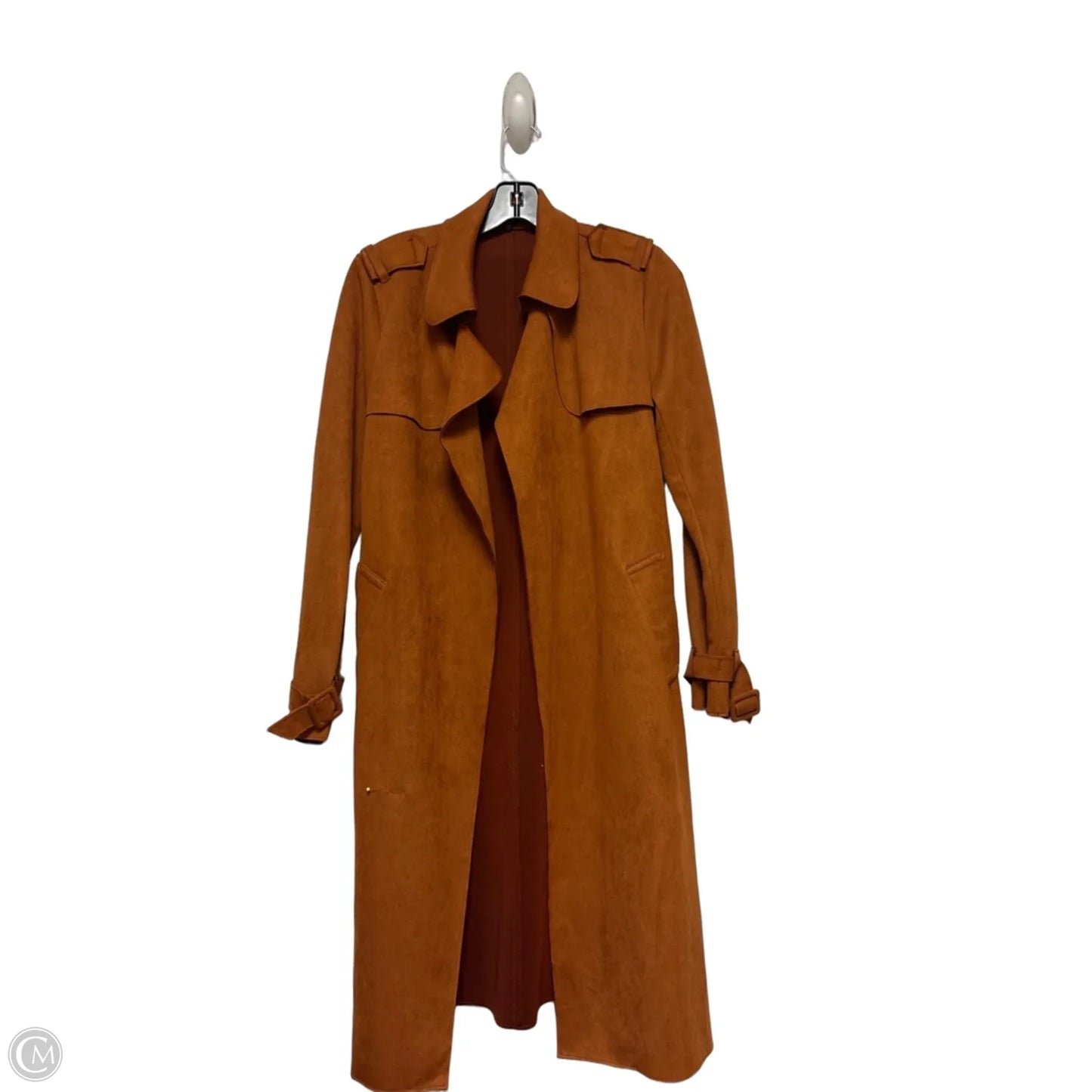 Coat Trench Coat By Forever 21 In Brown, Size: S