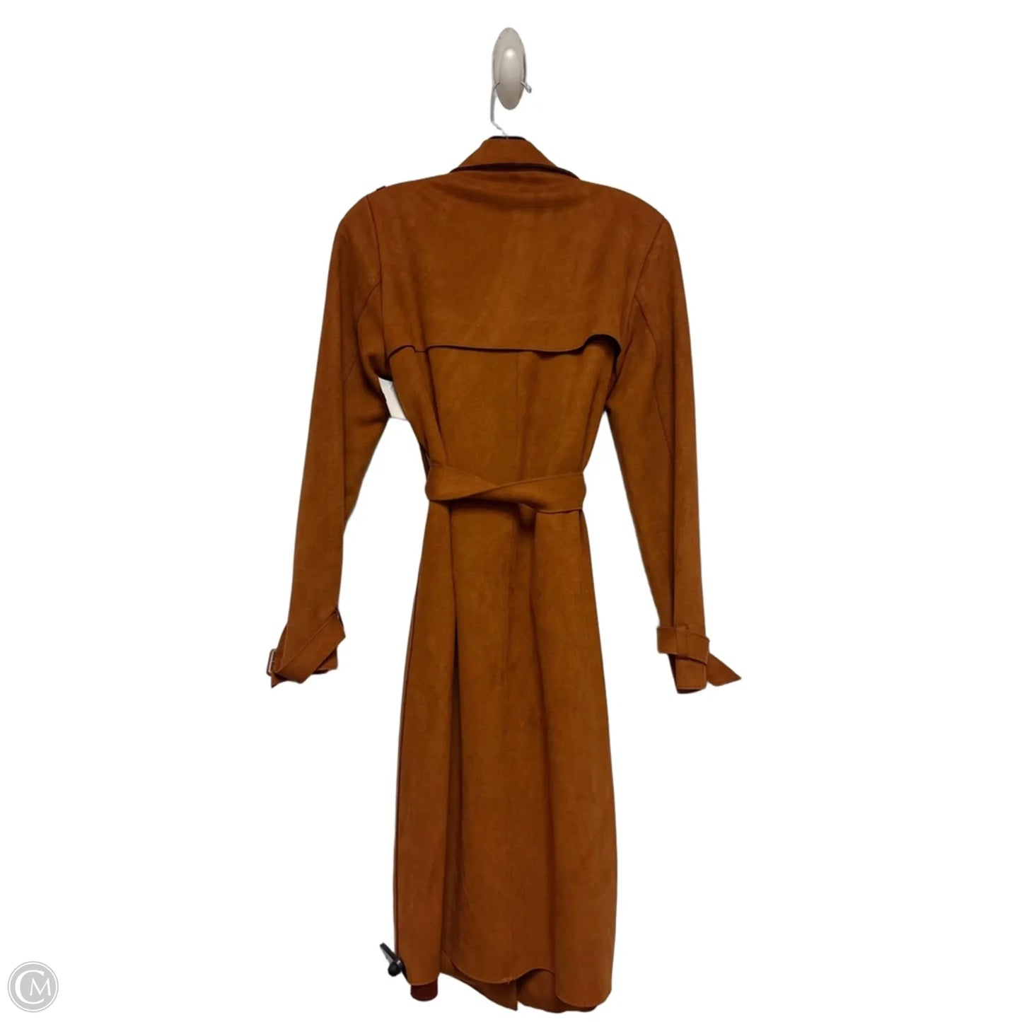 Coat Trench Coat By Forever 21 In Brown, Size: S