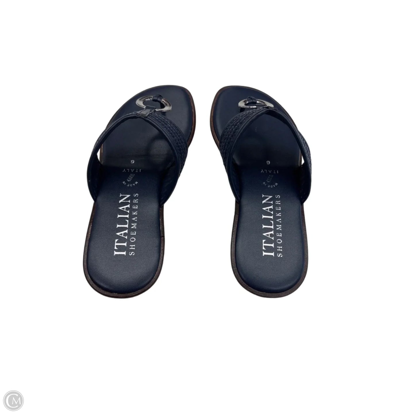 Sandals Flats By Italian Shoemakers In Blue, Size: 6