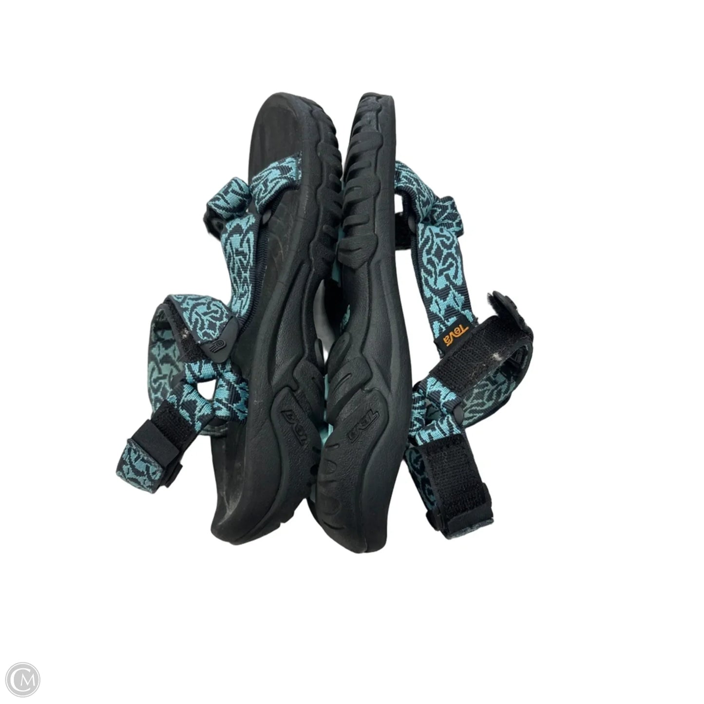 Sandals Flats By Teva In Black & Blue, Size: 9