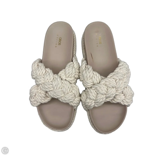 Sandals Flats By Asos In Beige, Size: 9
