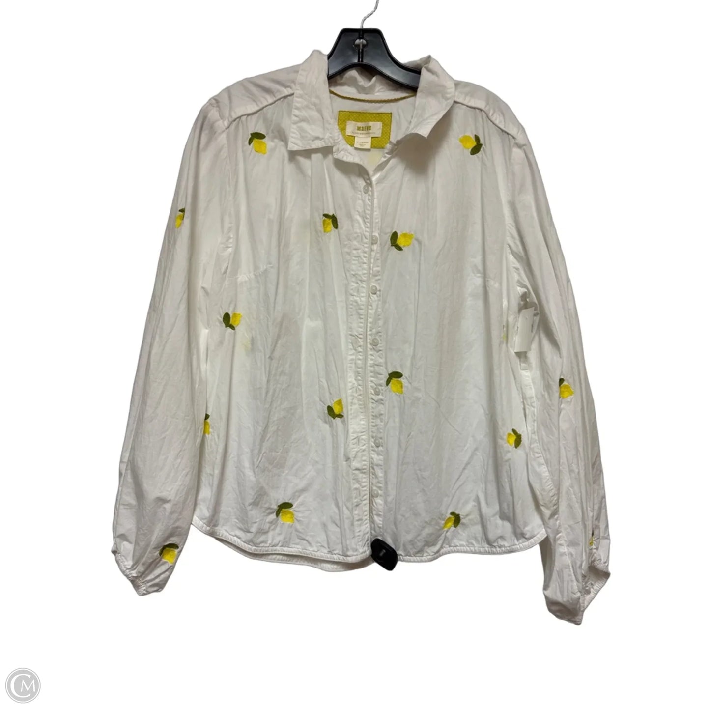 Top Long Sleeve By Maeve In White, Size: Xl