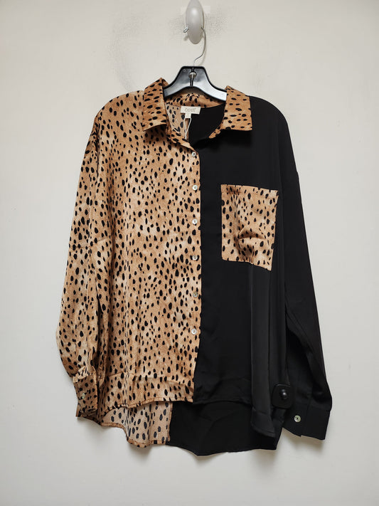 Animal Print Top Long Sleeve Oddi, Size M