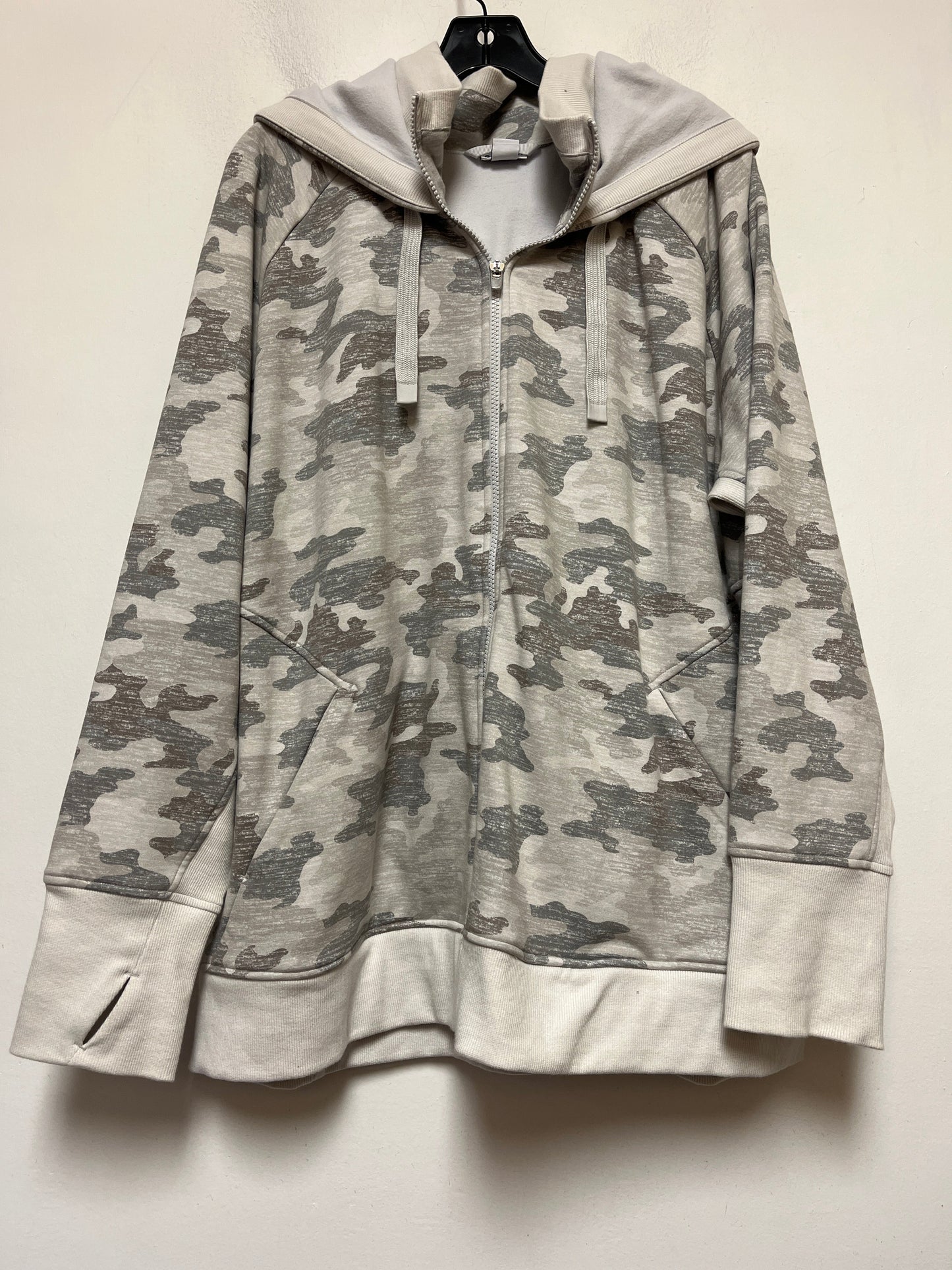 Camouflage Print Sweatshirt Hoodie Athleta, Size 3x