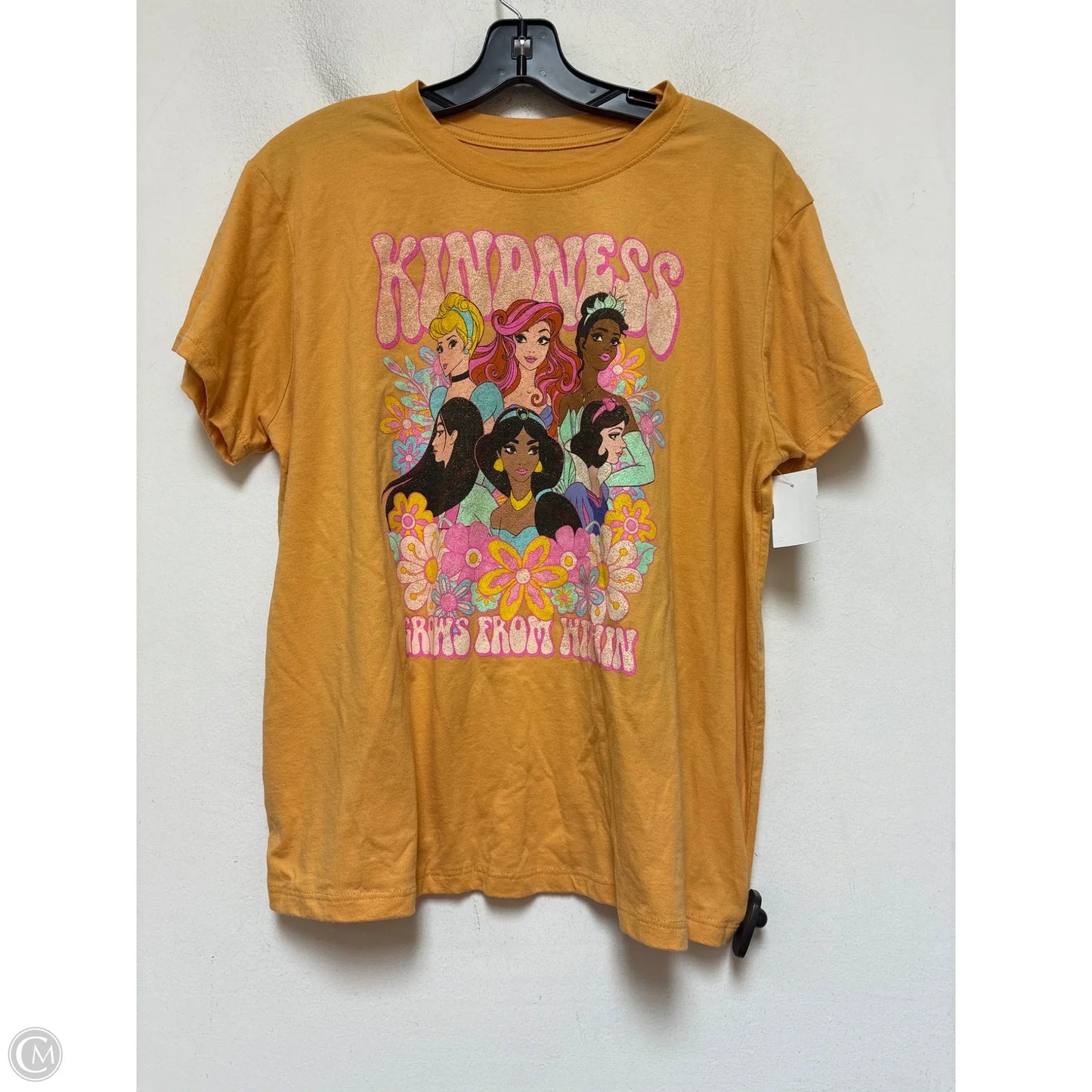 Top Short Sleeve Basic By Disney Store In Yellow, Size: Xl