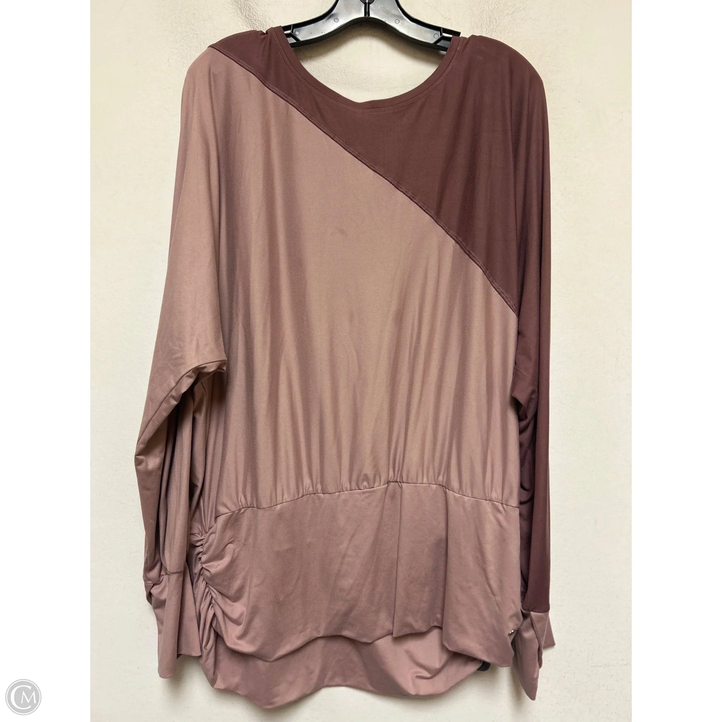 Athletic Top Long Sleeve Crewneck By Tahari By Arthur Levine In Purple, Size: 3x