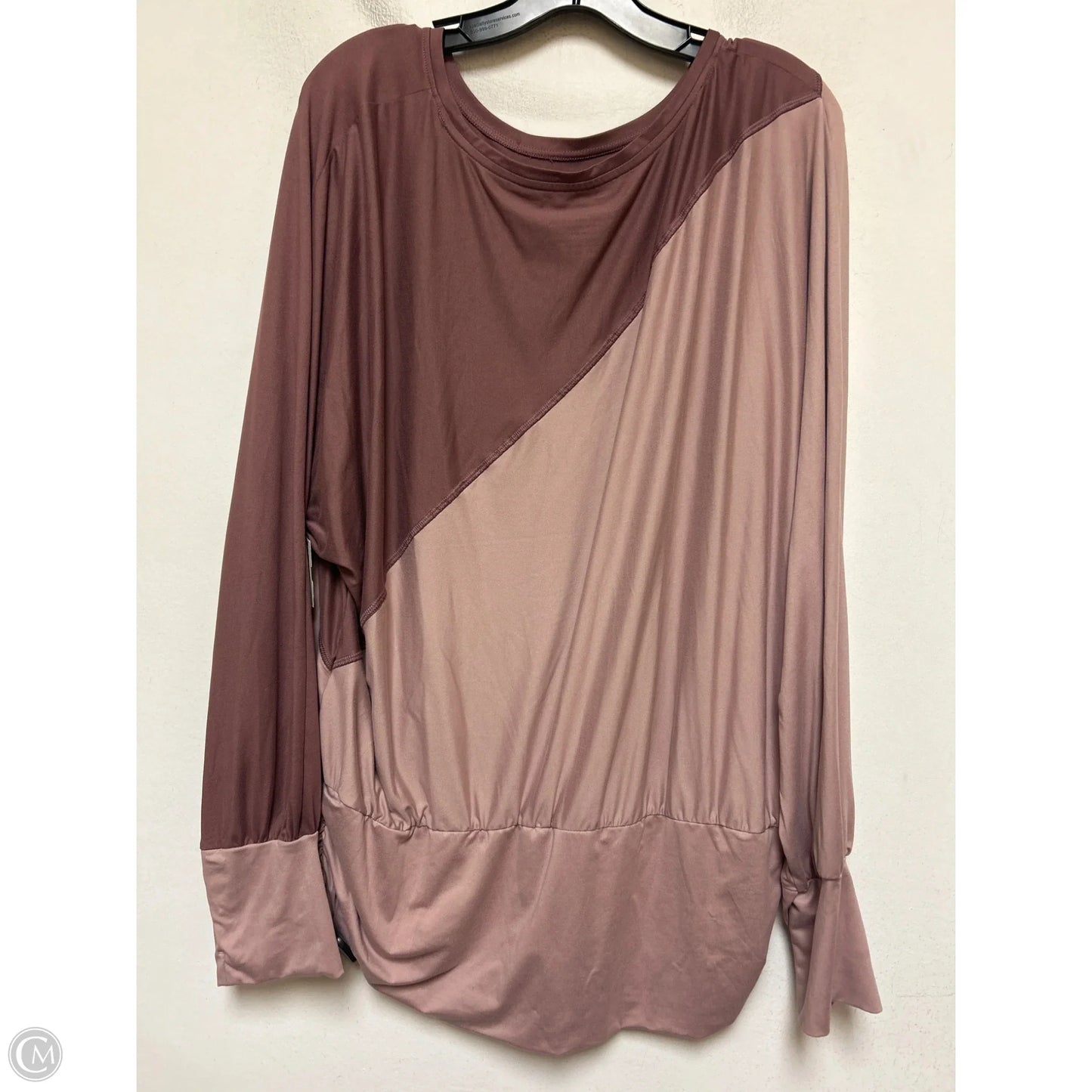 Athletic Top Long Sleeve Crewneck By Tahari By Arthur Levine In Purple, Size: 3x