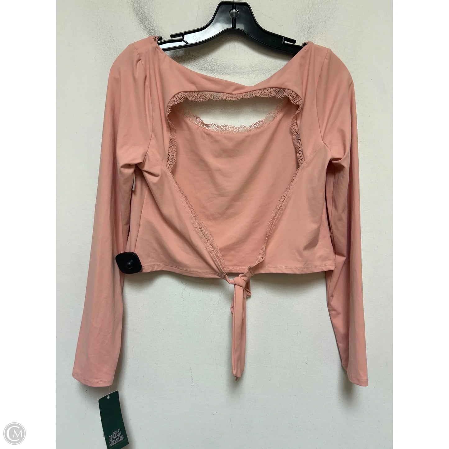 Top Long Sleeve By Wild Fable In Pink, Size: L