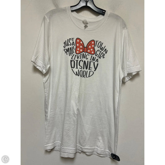 Top Short Sleeve Basic By Bella + Canvas In White, Size: L