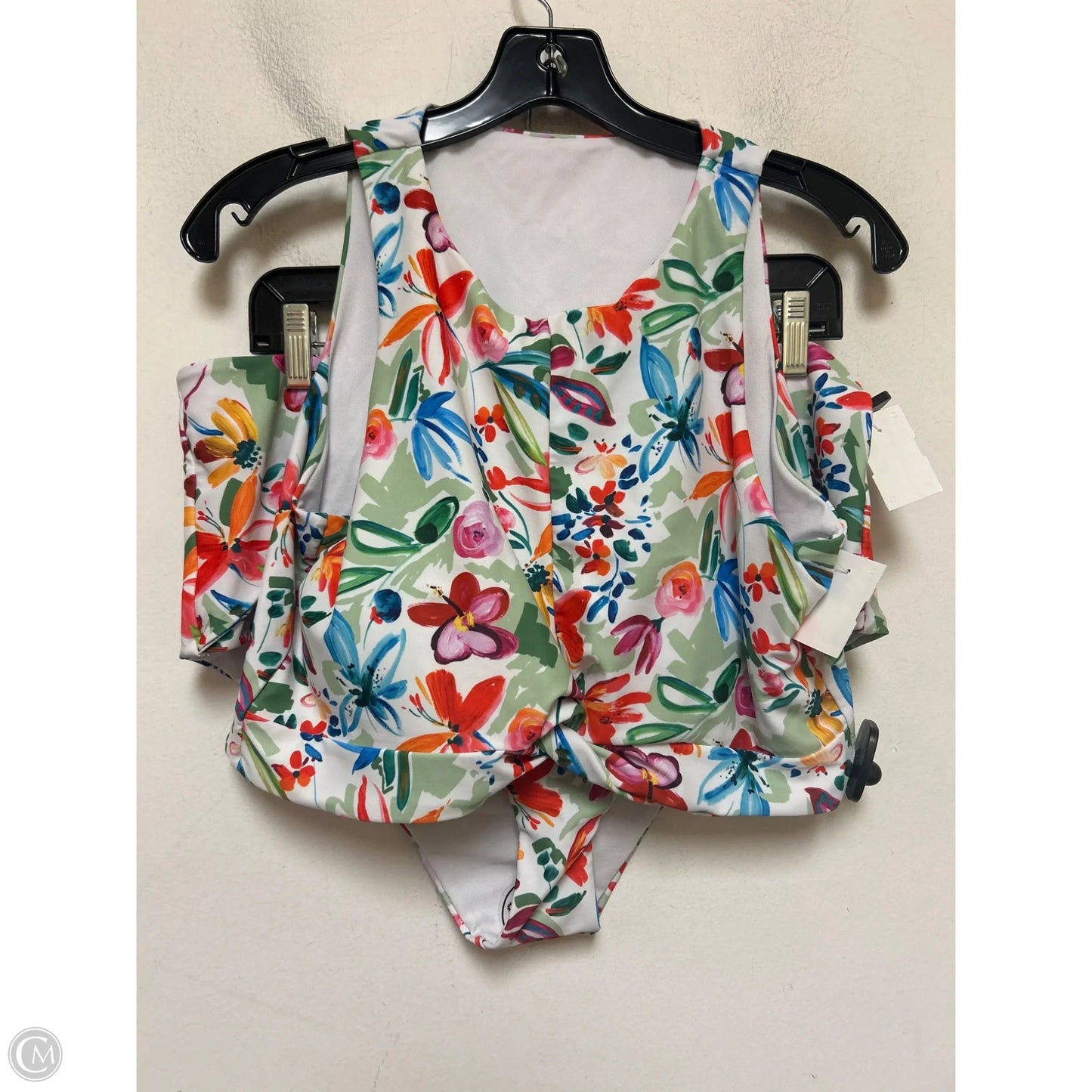 Swimsuit 2pc By Clothes Mentor In Floral Print, Size: 1x
