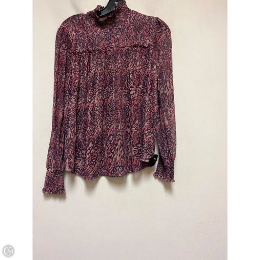 Top Long Sleeve By Cable And Gauge In Pink & Purple, Size: S