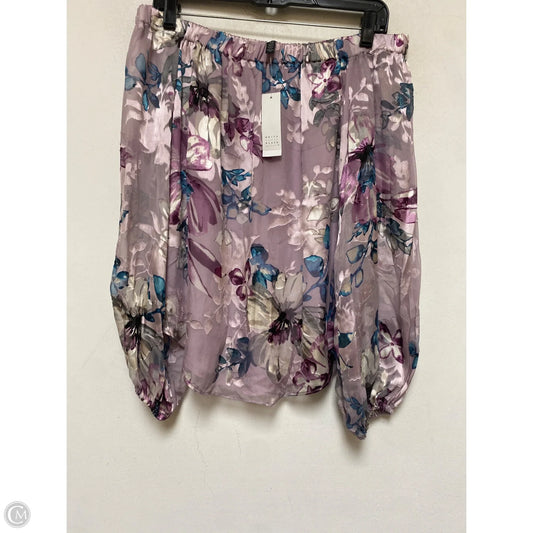 Top Long Sleeve By White House Black Market In Purple, Size: Xs