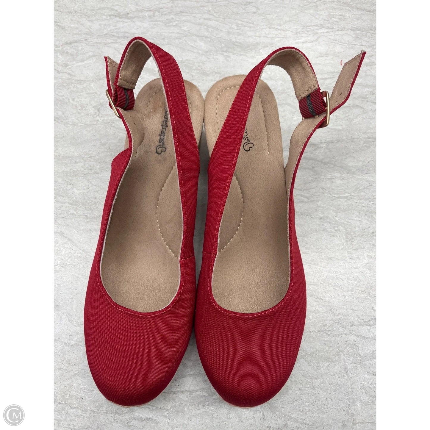 Shoes Heels Wedge By Bare Traps In Red, Size: 11