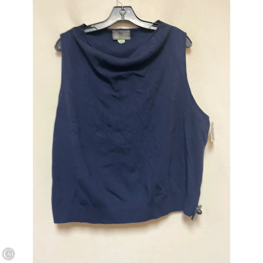Top Sleeveless By Saturday/sunday In Navy, Size: 2x