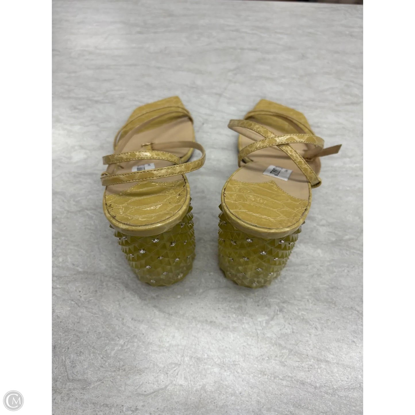 Shoes Luxury Designer By Jimmy Choo In Yellow, Size: 8.5