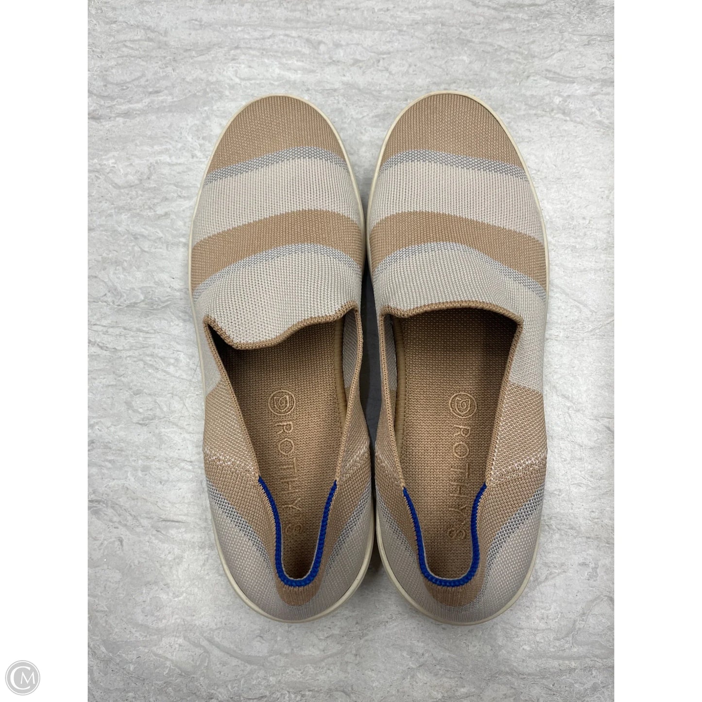 Shoes Flats By Rothys In Blue & Tan, Size: 11