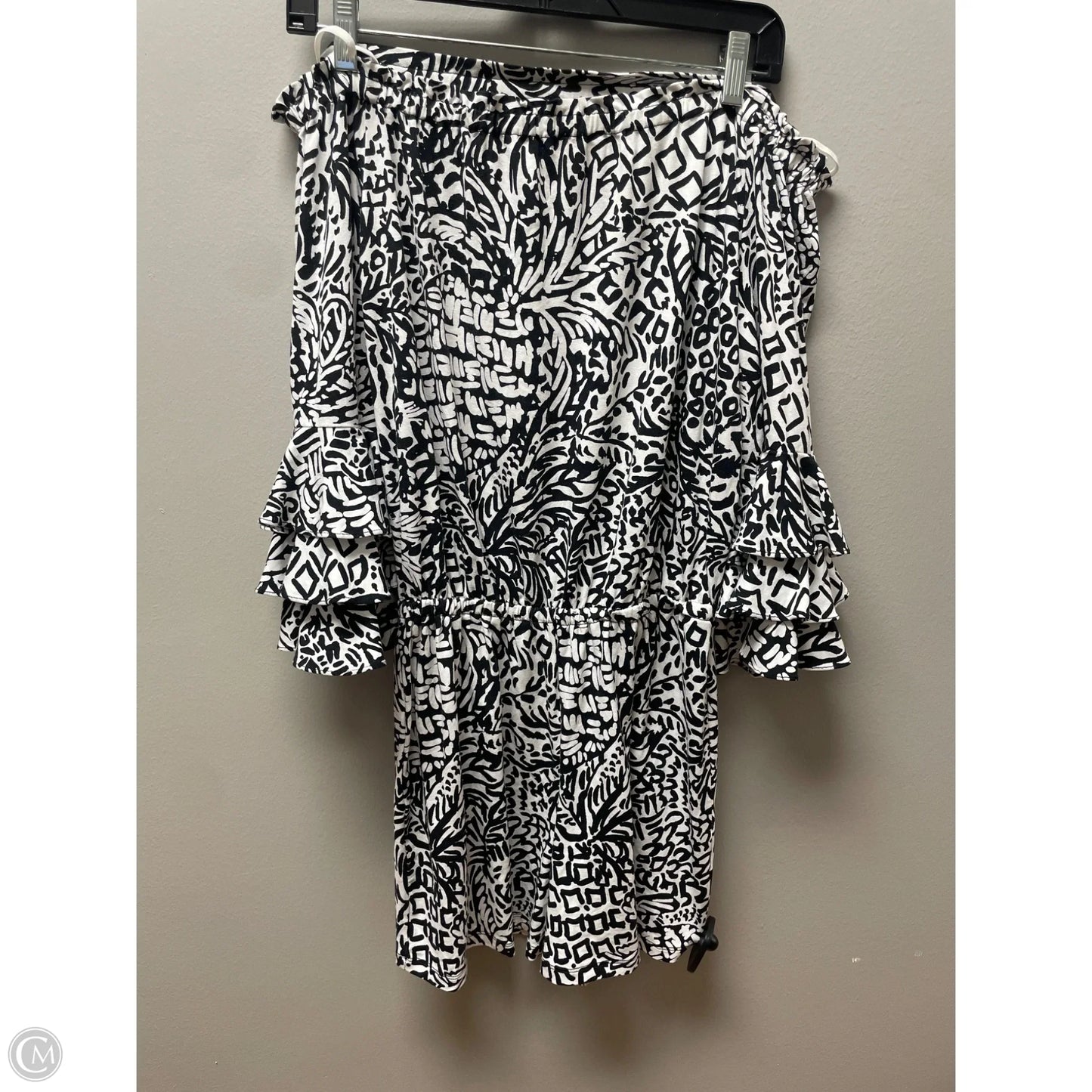 Romper Designer By Lilly Pulitzer In Black & White, Size: Xs