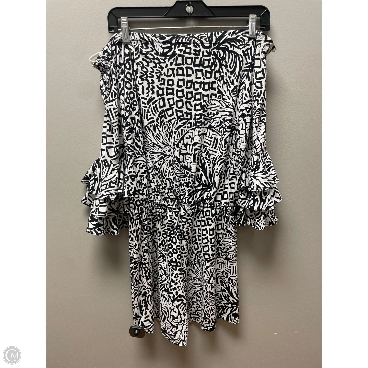 Romper Designer By Lilly Pulitzer In Black & White, Size: Xs