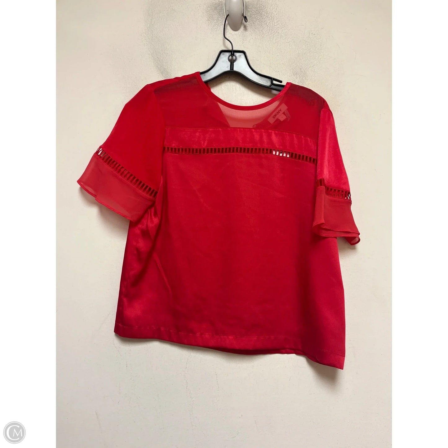 Top Short Sleeve By Dkny In Pink, Size: S