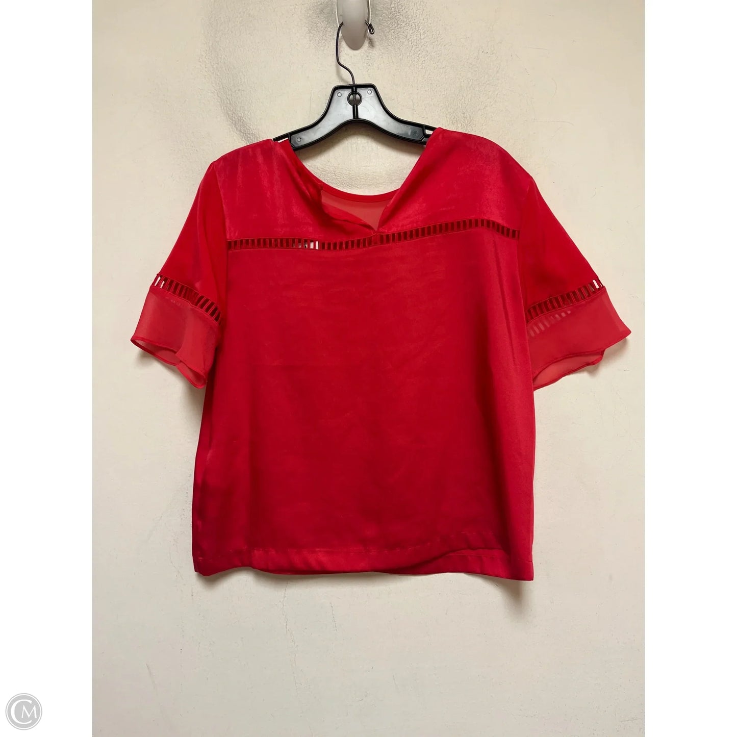 Top Short Sleeve By Dkny In Pink, Size: S