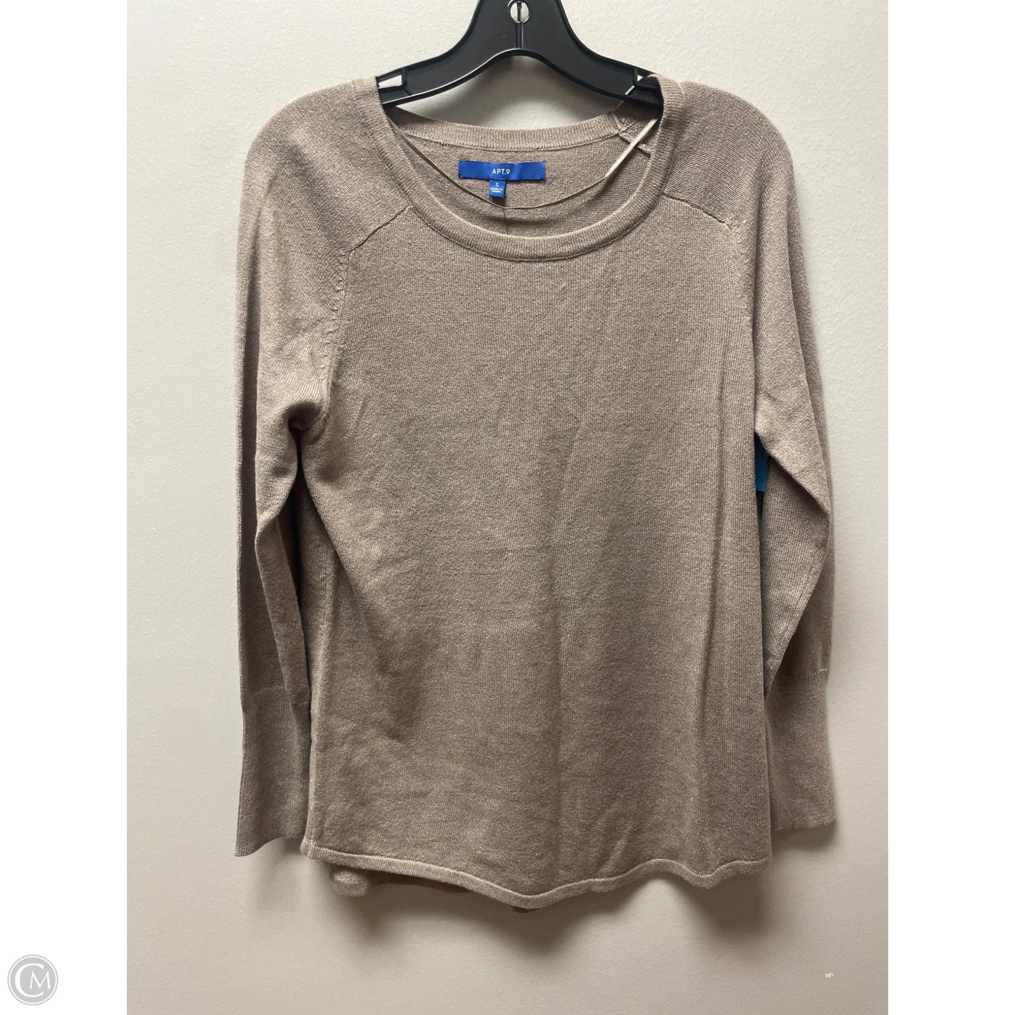 Top Long Sleeve By Apt 9 In Gold & Tan, Size: S