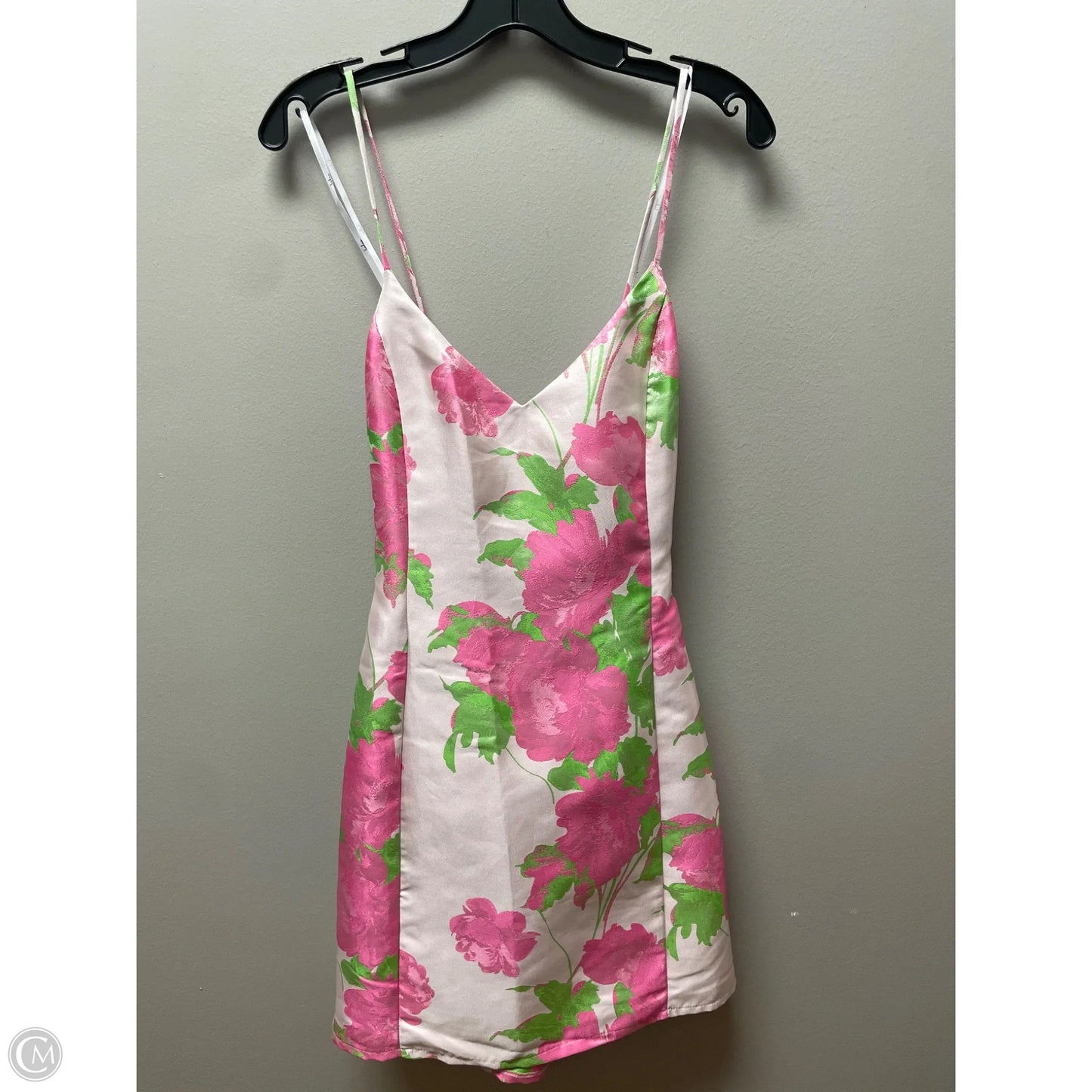 Dress Casual Short By Lulus In Green & Pink, Size: L
