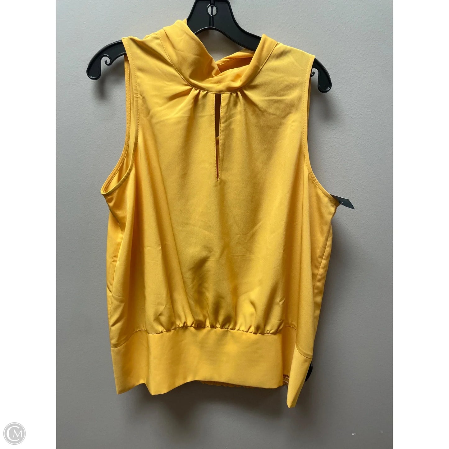Top Sleeveless Designer By Karl Lagerfeld In Yellow, Size: Xl