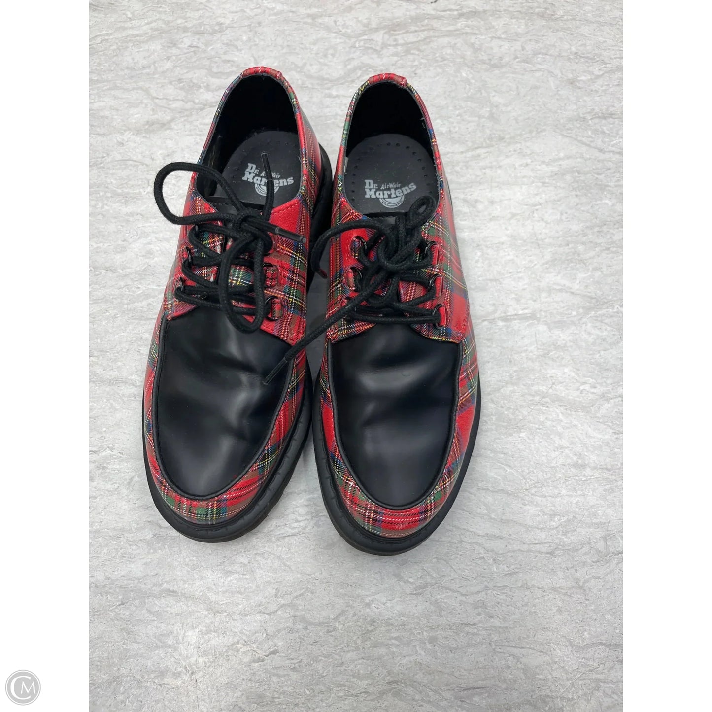 Shoes Flats By Dr Martens In Plaid Pattern, Size: 7