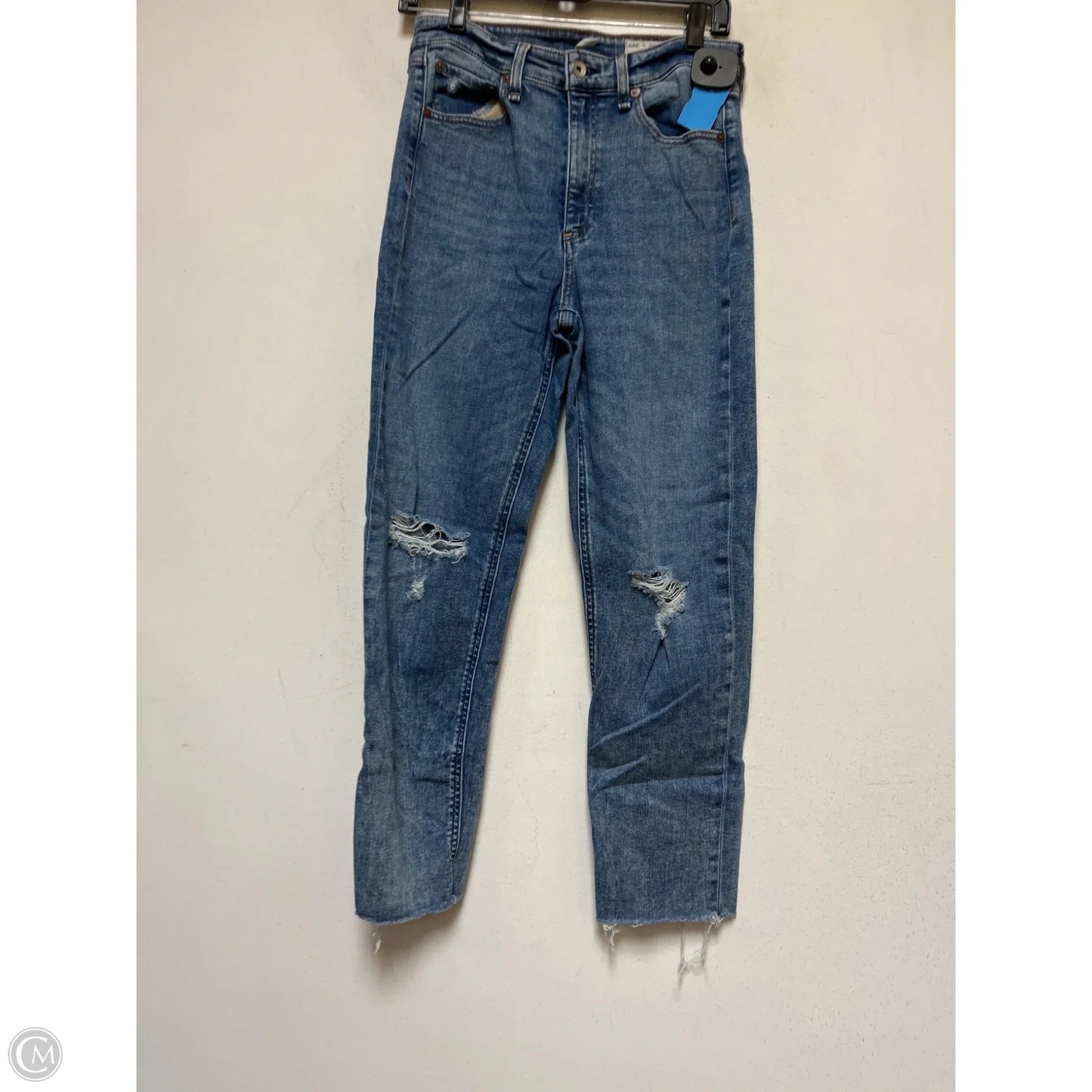 Jeans Straight By Rag And Bone In Blue Denim, Size: 6