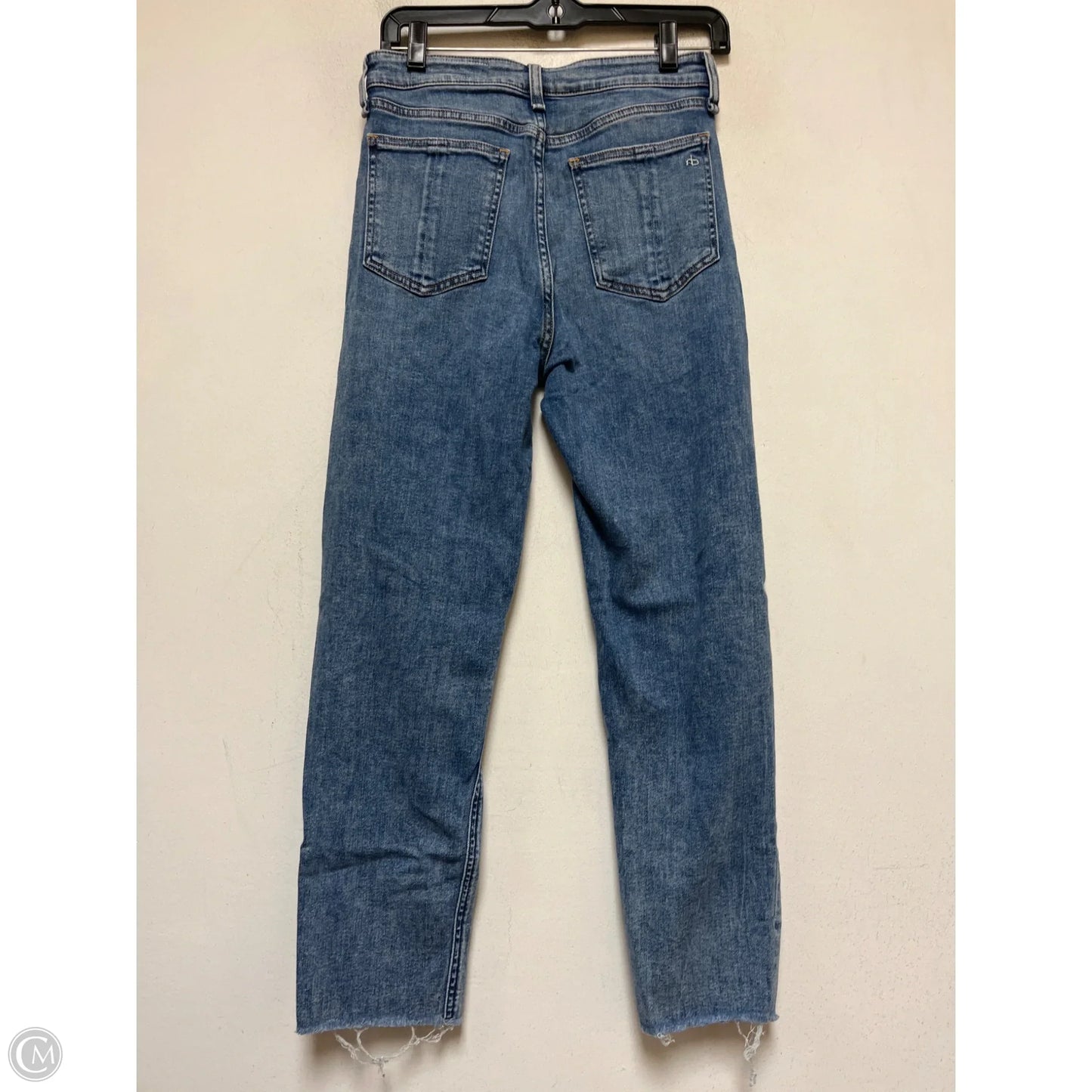 Jeans Straight By Rag And Bone In Blue Denim, Size: 6