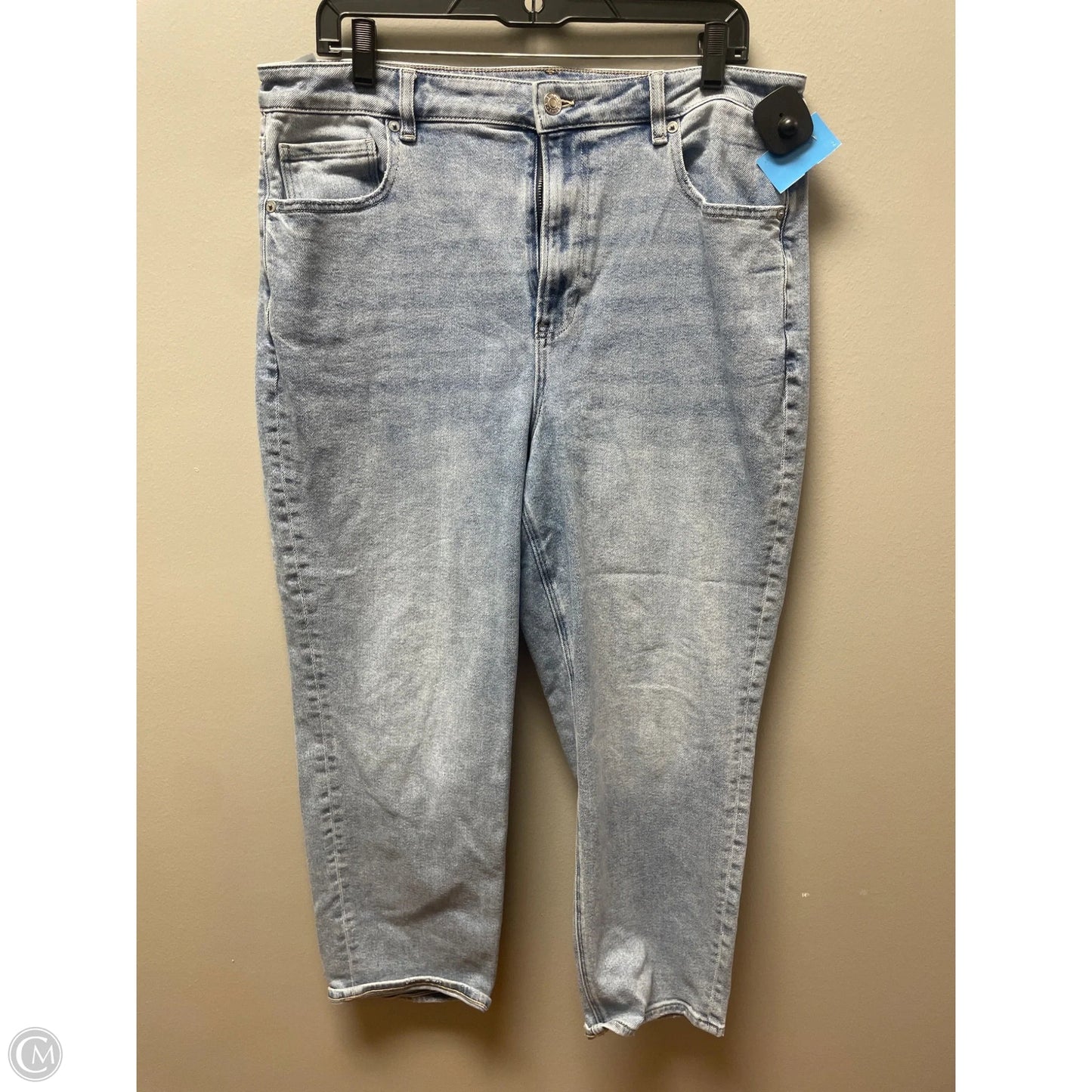Jeans Boyfriend By American Eagle In Blue Denim, Size: 16