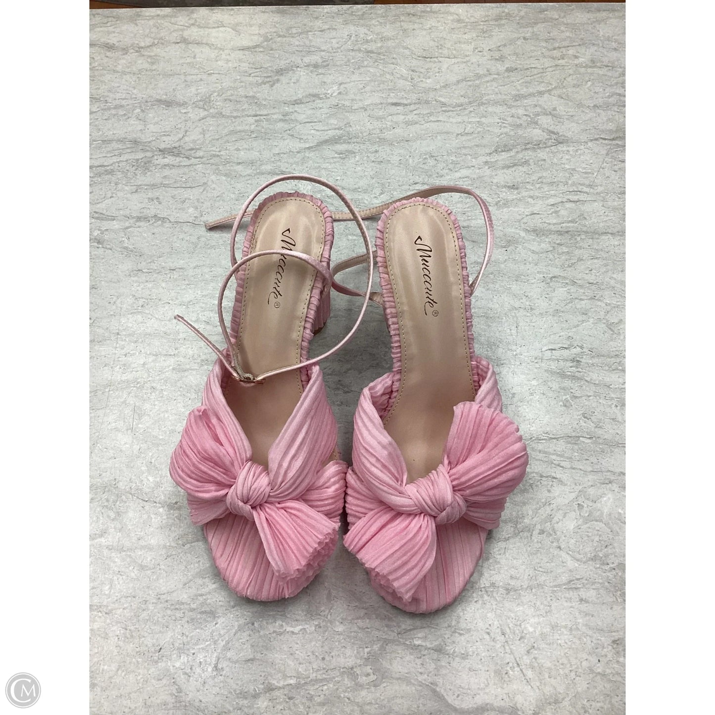 Shoes Heels Block By Clothes Mentor In Pink, Size: 7