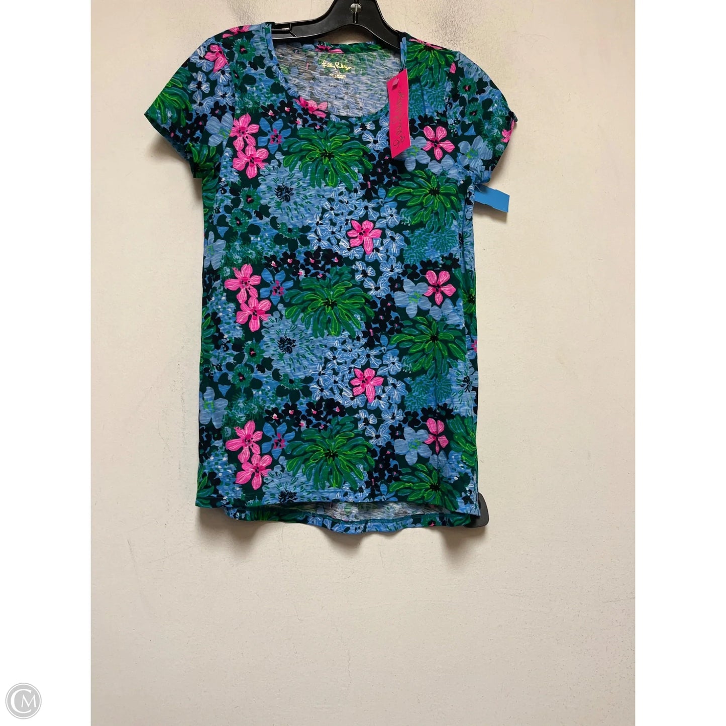 Top Short Sleeve Designer By Lilly Pulitzer In Floral Print, Size: Xs