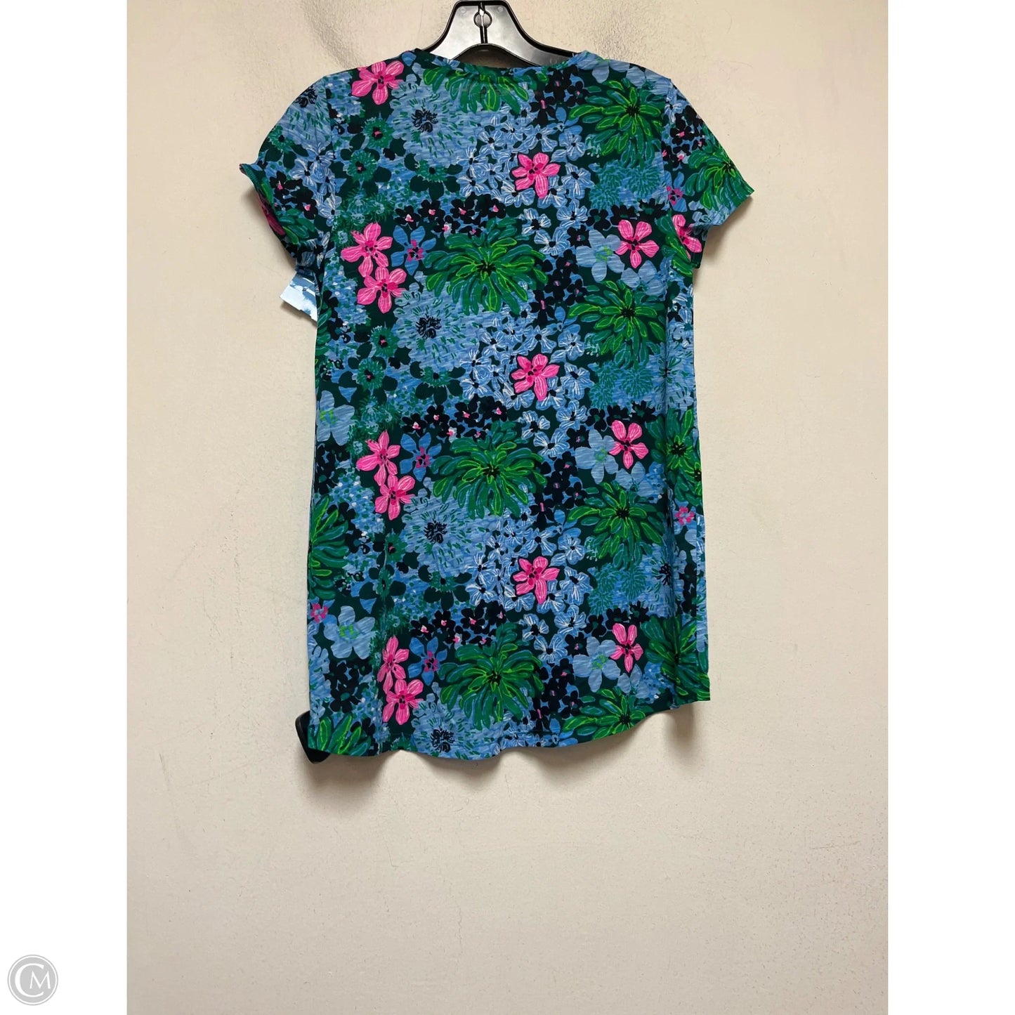 Top Short Sleeve Designer By Lilly Pulitzer In Floral Print, Size: Xs
