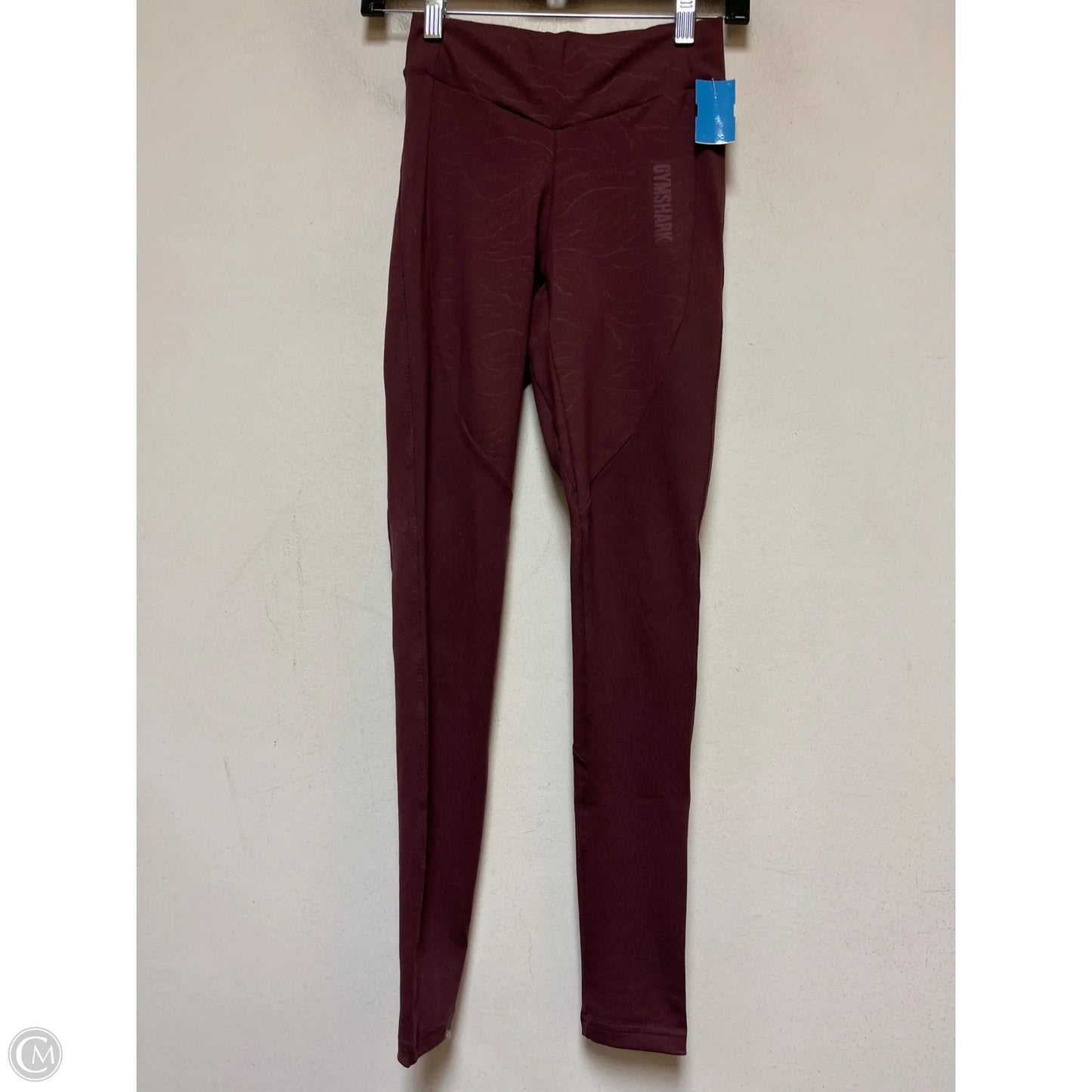 Athletic Leggings By Gym Shark In Maroon, Size: S