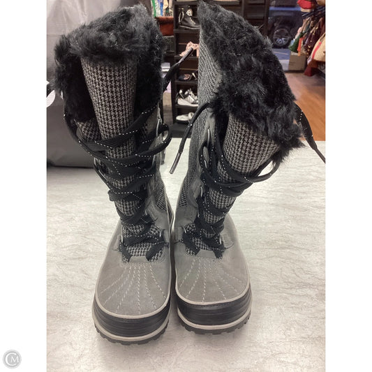 Boots Snow By Sorel In Black & Grey, Size: 8
