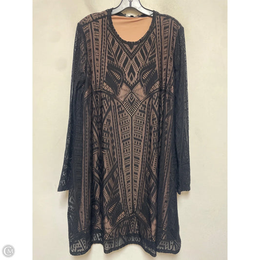 Dress Casual Short By Bcbgmaxazria In Black & Tan, Size: L