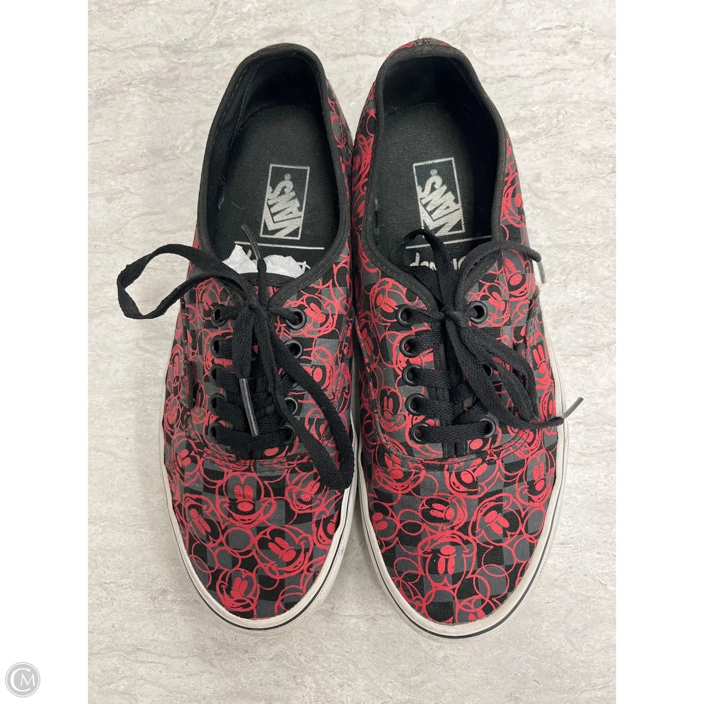 Shoes Sneakers By Vans In Black & Red, Size: 10
