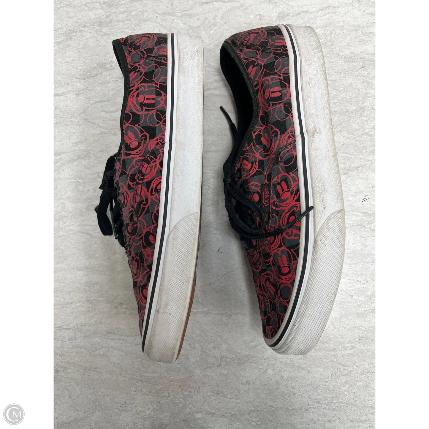 Shoes Sneakers By Vans In Black & Red, Size: 10