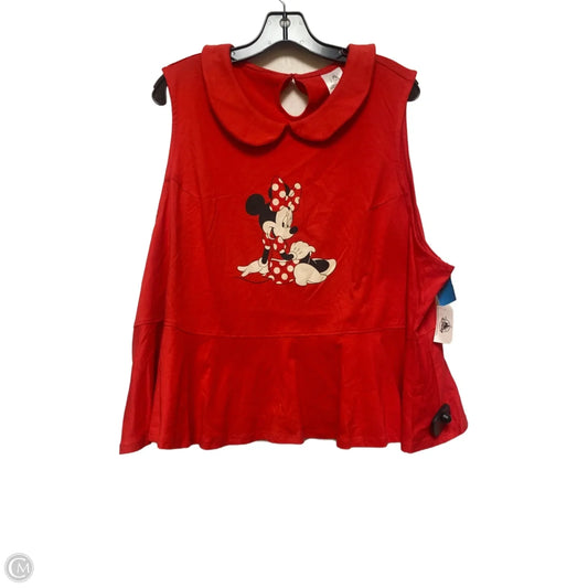 Top Sleeveless By Disney Store In Red, Size: 2x