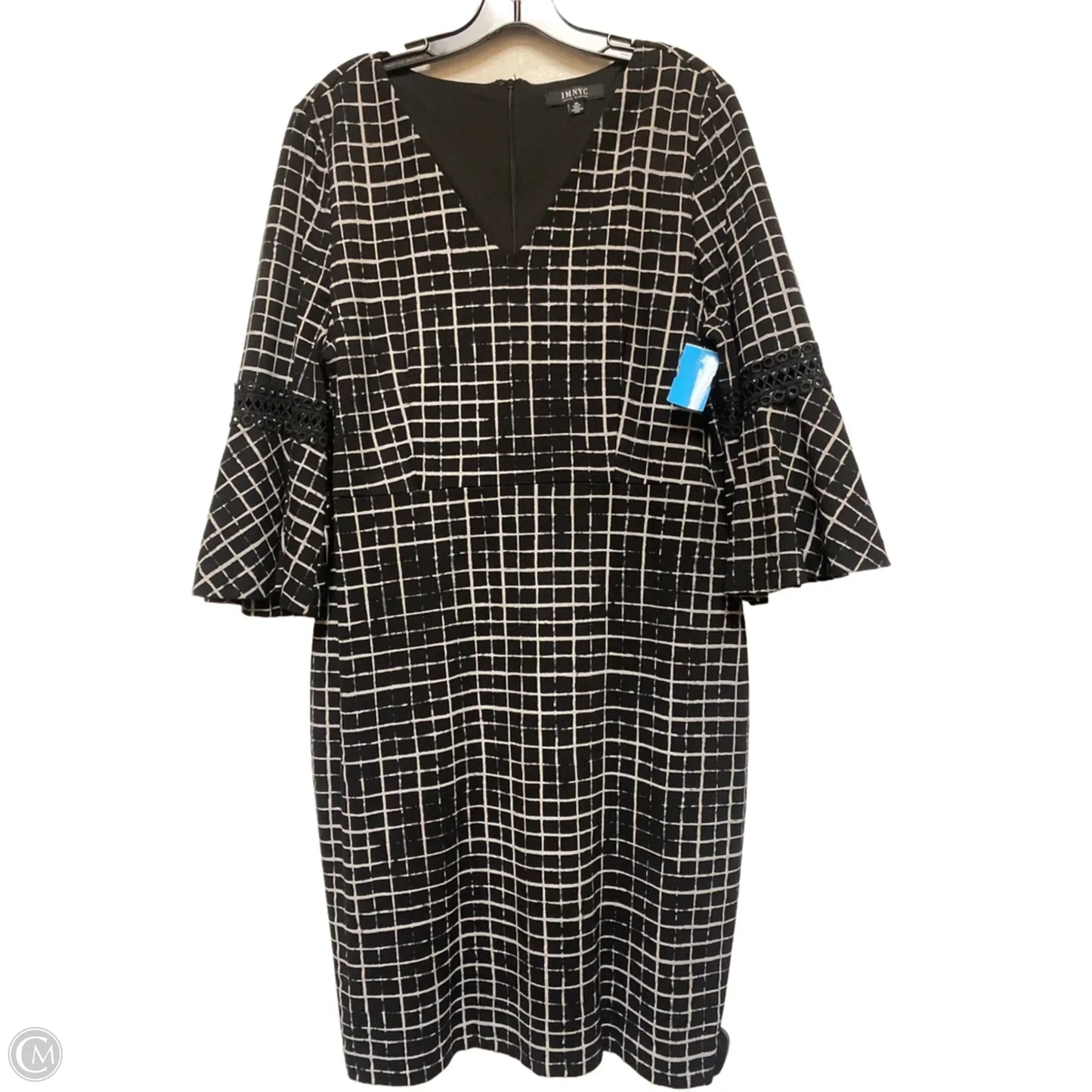 Dress Casual Midi By Isaac Mizrahi In Black & White, Size: Xl