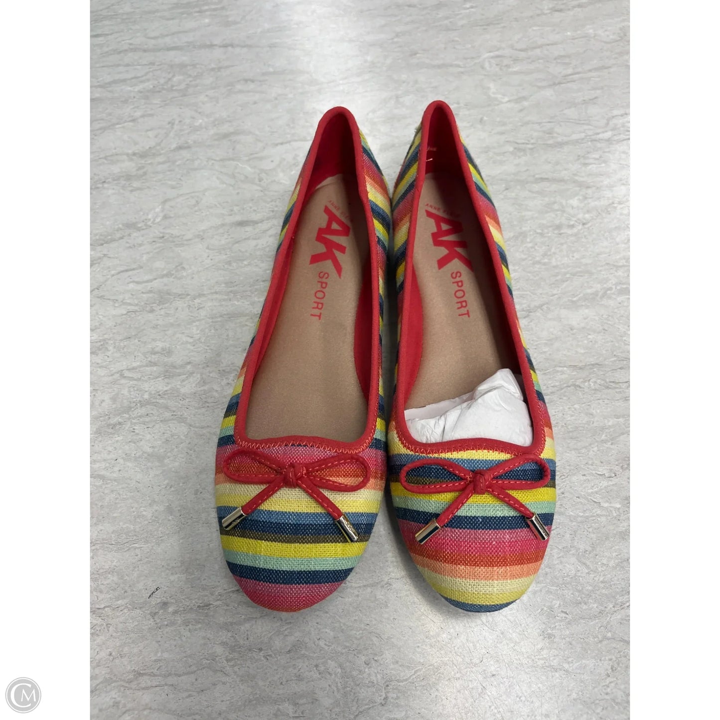 Shoes Flats By Anne Klein In Striped Pattern, Size: 9