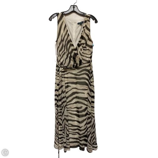 Dress Casual Midi By Lauren By Ralph Lauren In Zebra Print, Size: S