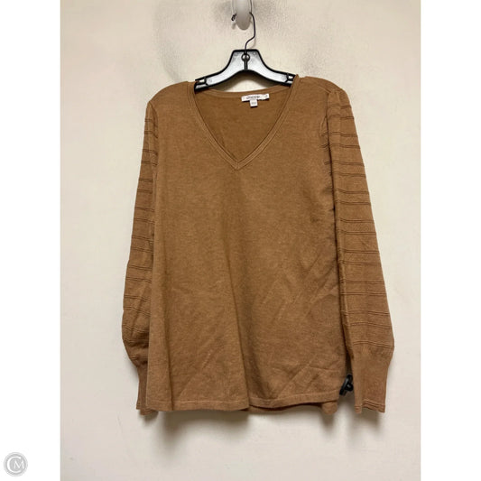 Sweater By Chicos In Tan, Size: L