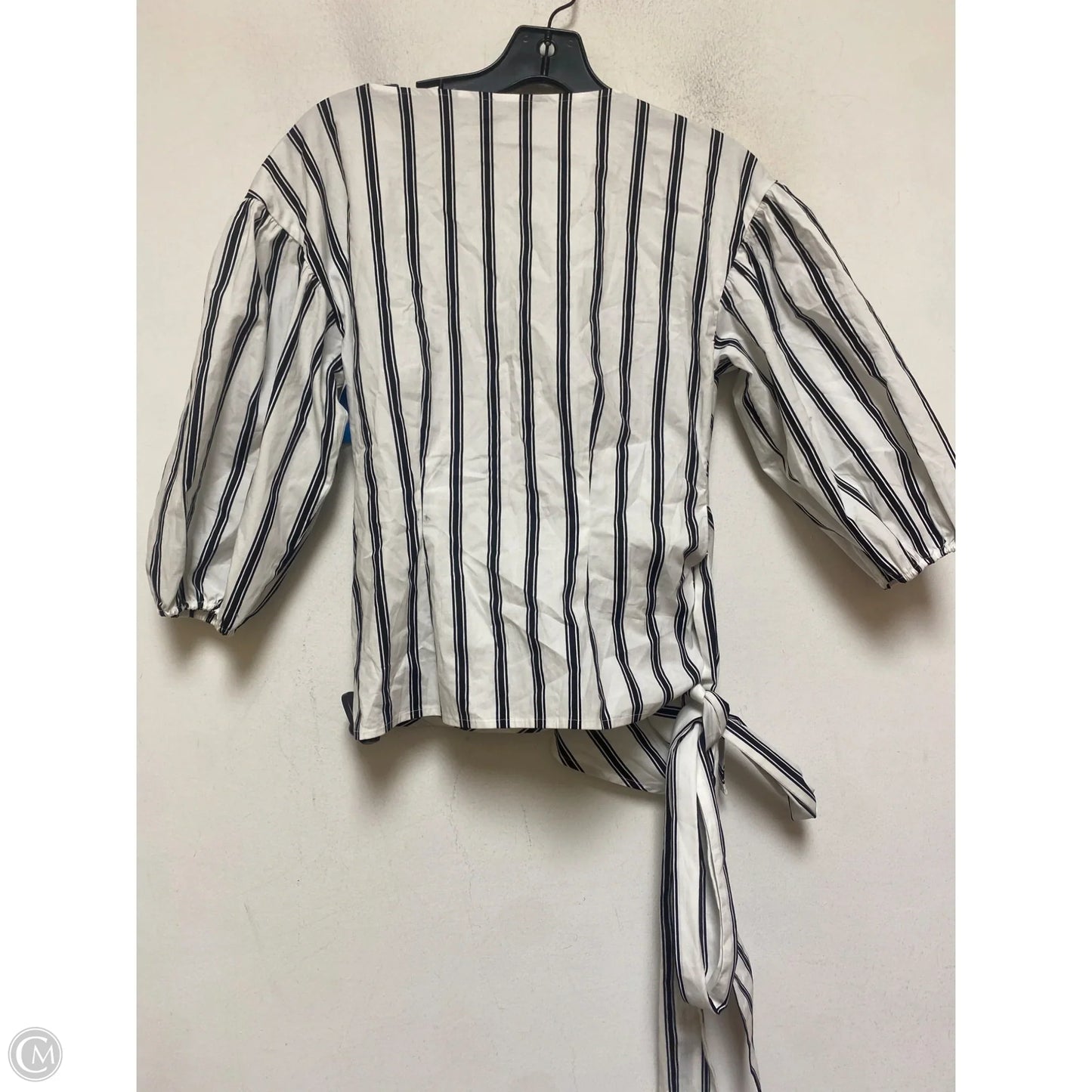 Top Short Sleeve By White House Black Market In Striped Pattern, Size: Xxs